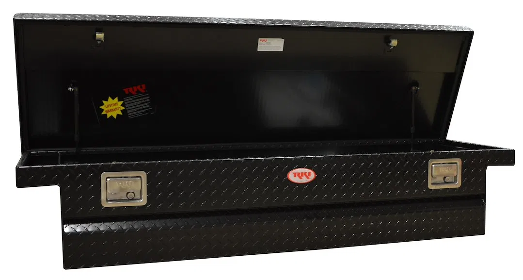 C63LPAB – RKI Tool Box, Crossover Low Profile Single Lid Diamond Tread Black Aluminum 20 Inch Length x 71-1/4 Inch Wi...